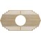 Ekena Millwork Chrysler Wood Fretwork Pierced Ceiling Medallion, Birch, 32"W x 16"H x 8 3/8"ID x 3/8"T CMWP32X16X0375CSBI - alternate 1